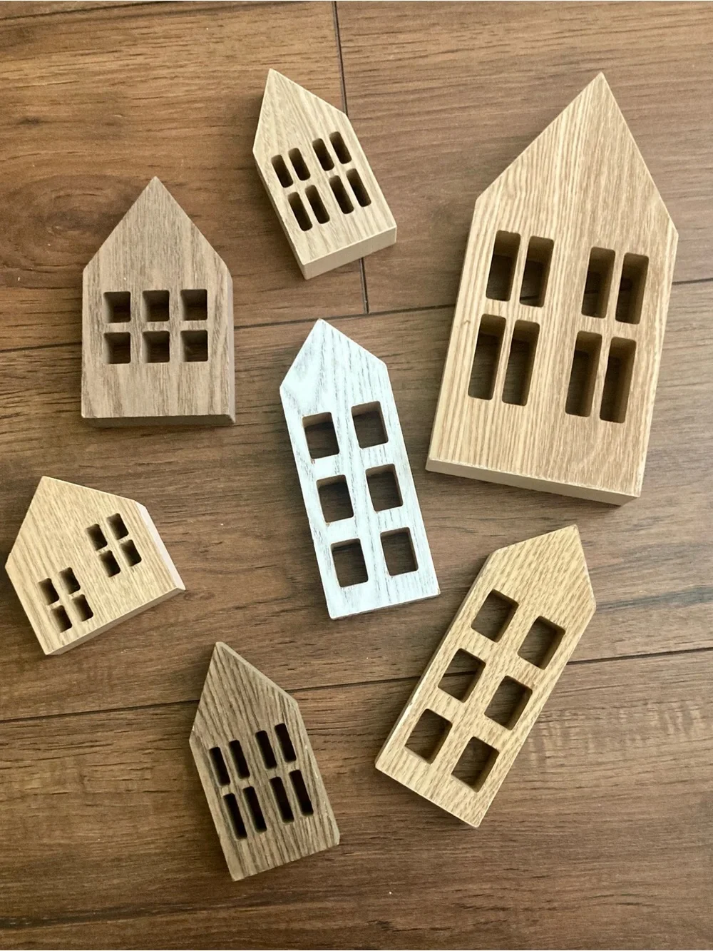 Target Bullseye Retired/rare Wooden House Decor - Natural Wood and White (7)